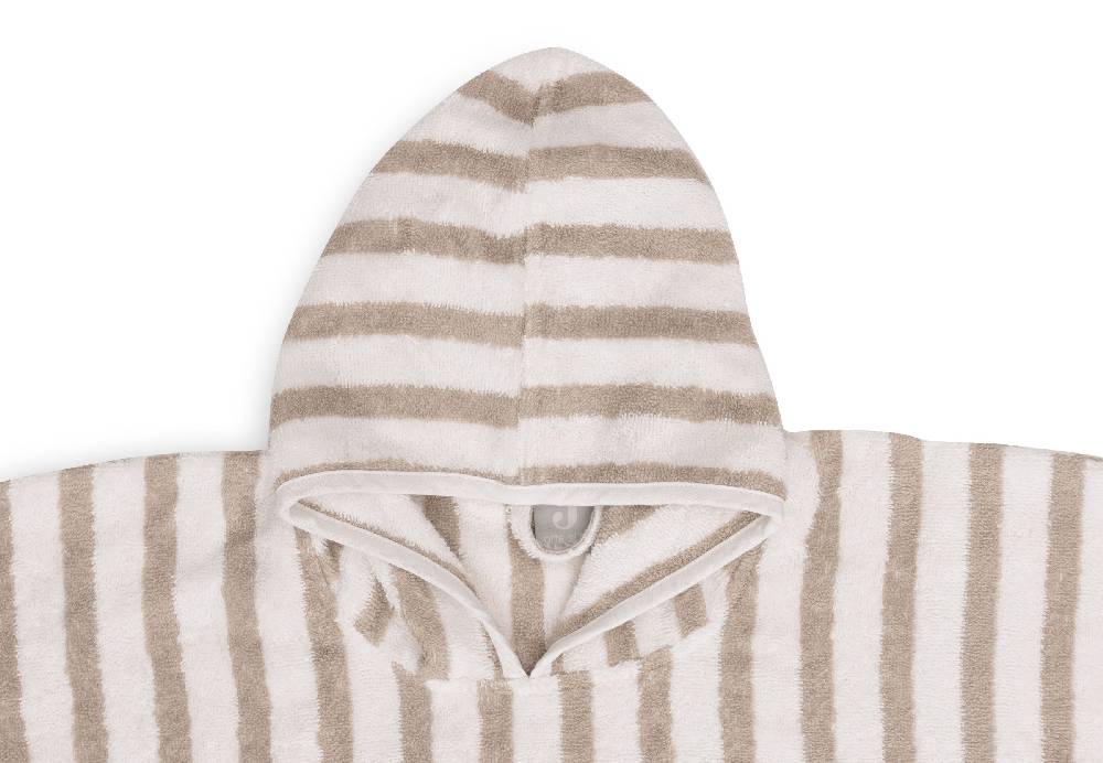 Jollein Badeponcho Stripe Frottee Olive Green GOTS Bis zu 60% Rabatt