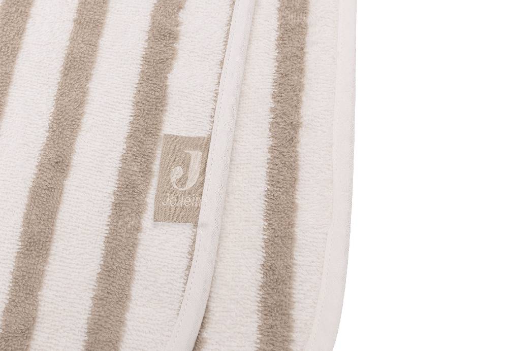 Jollein Badeponcho Stripe Frottee Olive Green GOTS Bis zu 60% Rabatt