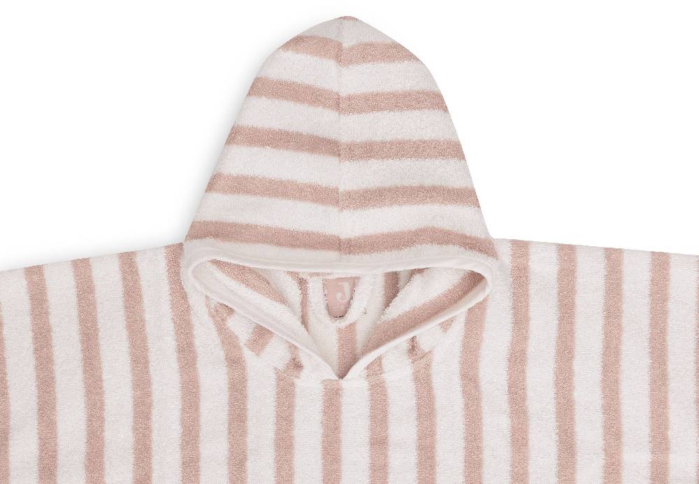 Jollein Badeponcho Stripe Frottee Wild Rose GOTS Discount Store für neue Produkte