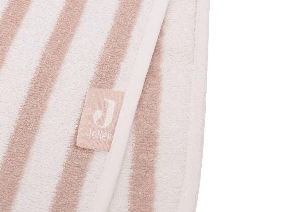 Jollein Badeponcho Stripe Frottee Wild Rose GOTS Discount Store für neue Produkte