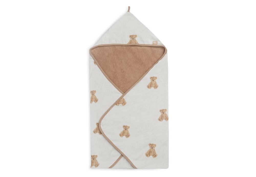 Jollein Kapuzenhandtuch 75x75cm Teddy Bear GOTS Black Friday Preise