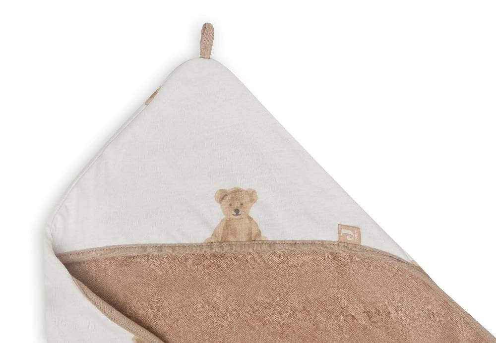 Jollein Kapuzenhandtuch 75x75cm Teddy Bear GOTS Black Friday Preise