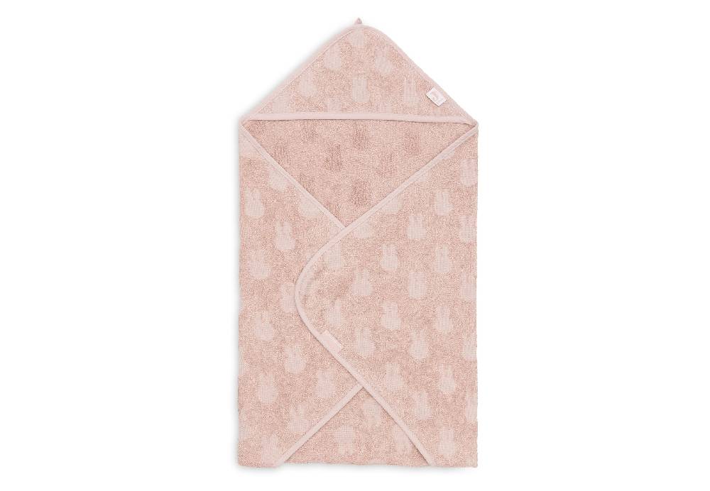 Jollein Kapuzenhandtuch Frottee 75x75cm Miffy Jacquard Wild Rose zollfrei