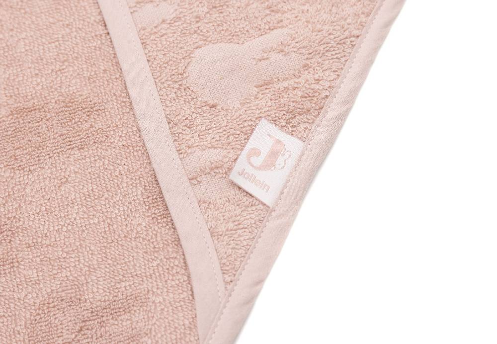Jollein Kapuzenhandtuch Frottee 75x75cm Miffy Jacquard Wild Rose zollfrei