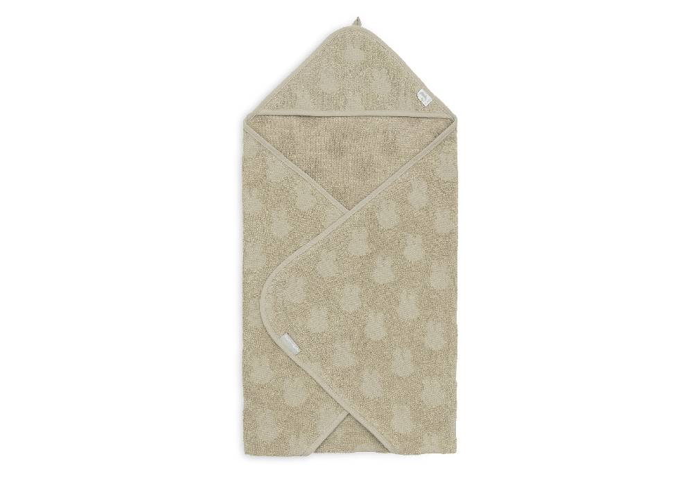 Jollein Kapuzenhandtuch Frottee 75x75cm Miffy Jacquard Olive Green Auslauf
