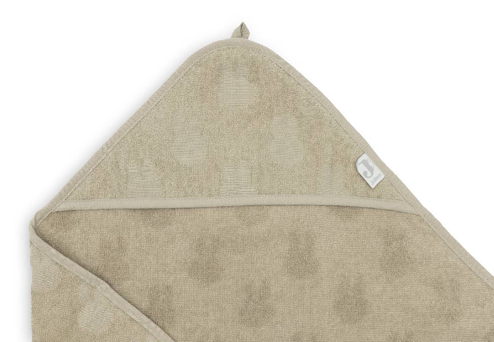 Jollein Kapuzenhandtuch Frottee 75x75cm Miffy Jacquard Olive Green Auslauf
