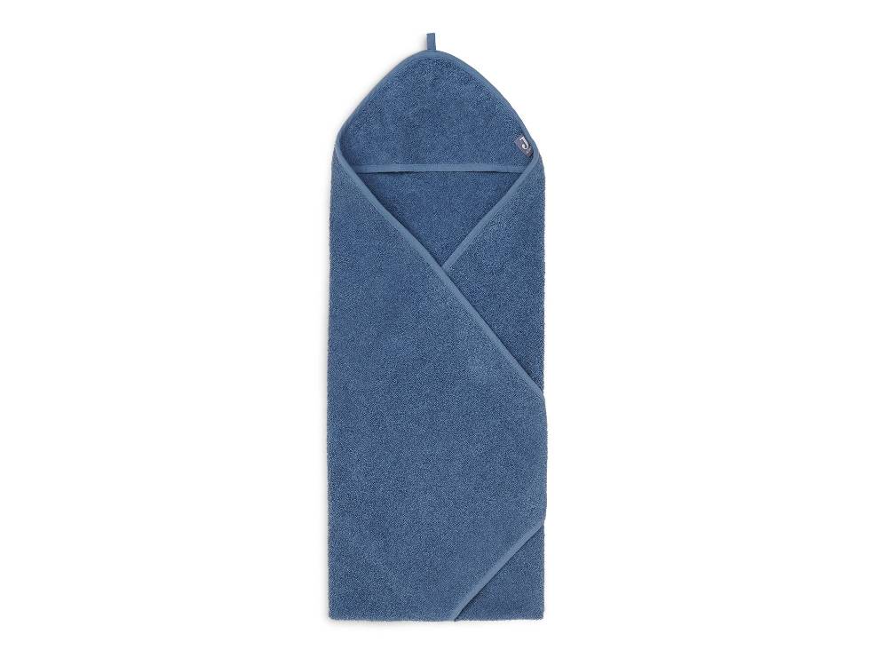 Jollein Kapuzenhandtuch Frottee 75x75cm Jeans Blue Verkauf