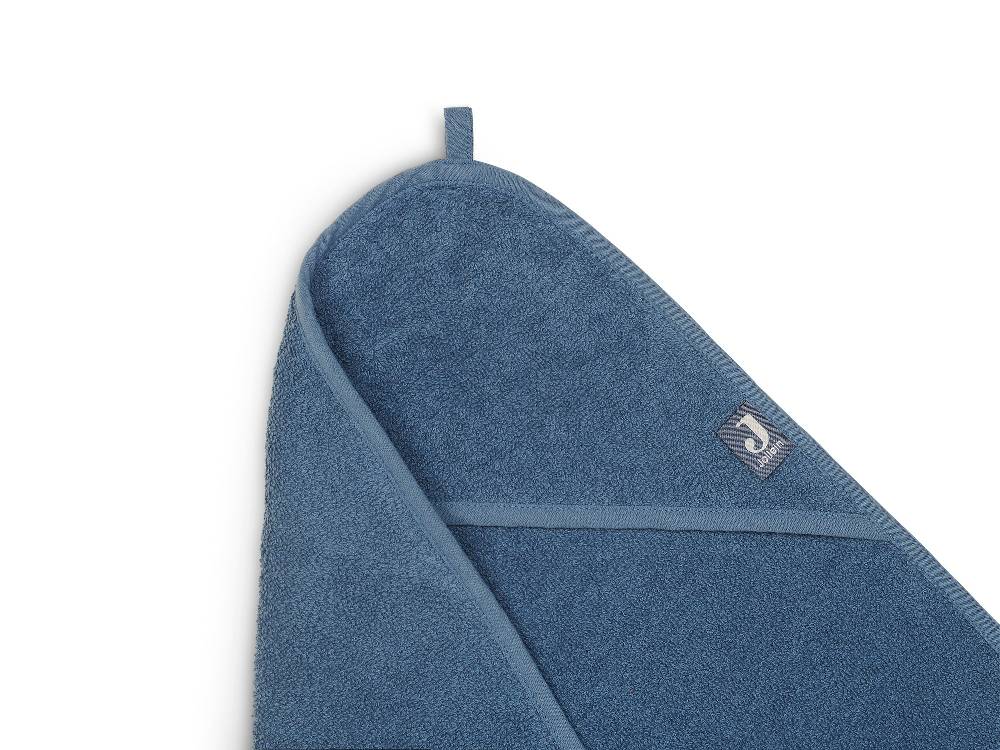 Jollein Kapuzenhandtuch Frottee 75x75cm Jeans Blue Verkauf