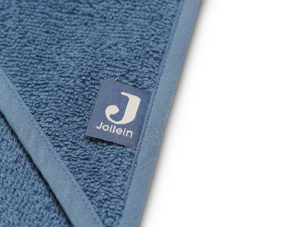Jollein Kapuzenhandtuch Frottee 75x75cm Jeans Blue Verkauf