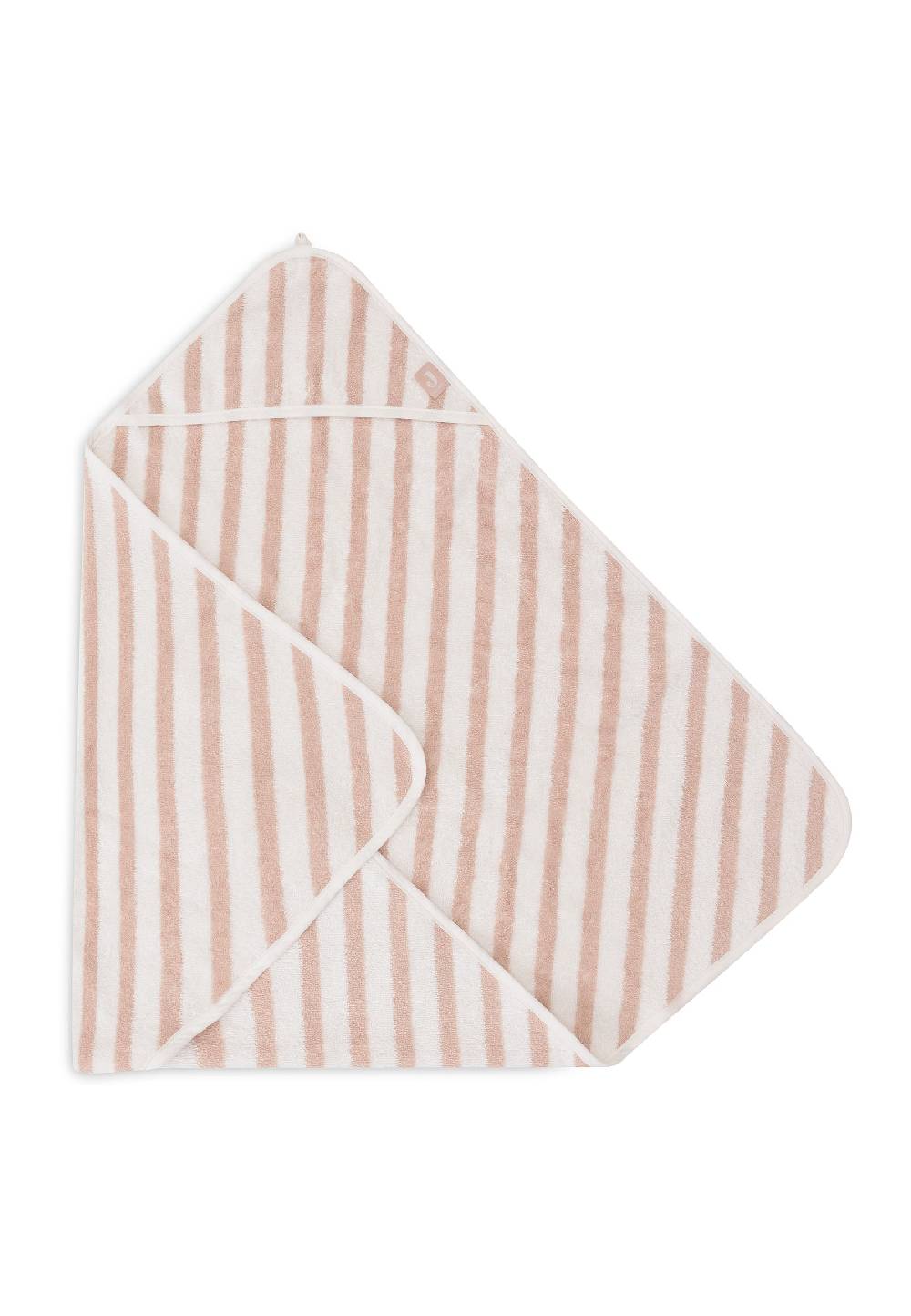 Jollein Kapuzenhandtuch 75x75cm Stripe Terry Wild Rose GOTS Angebote