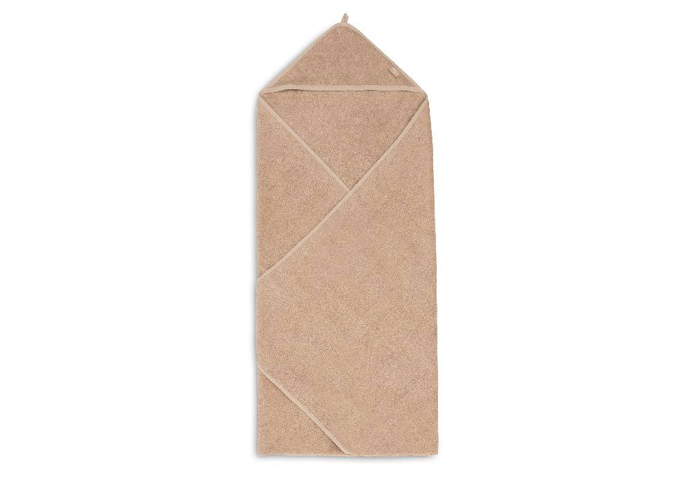 Jollein Kapuzenhandtuch Frottee 100x100cm Biscuit im Angebot