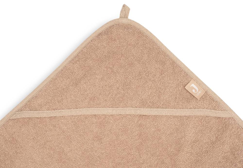 Jollein Kapuzenhandtuch Frottee 100x100cm Biscuit im Angebot