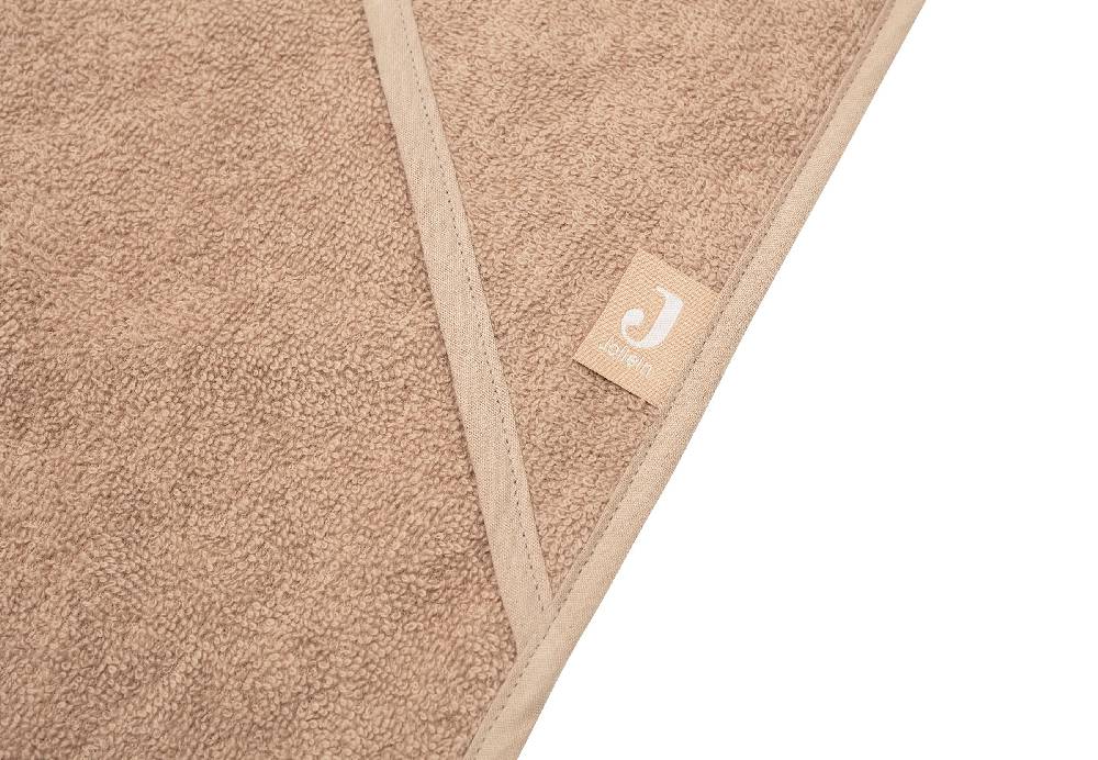 Jollein Kapuzenhandtuch Frottee 100x100cm Biscuit im Angebot
