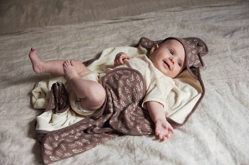 Jollein Kapuzenhandtuch 75x75cm Meadow Chestnut Kostenloser Versand