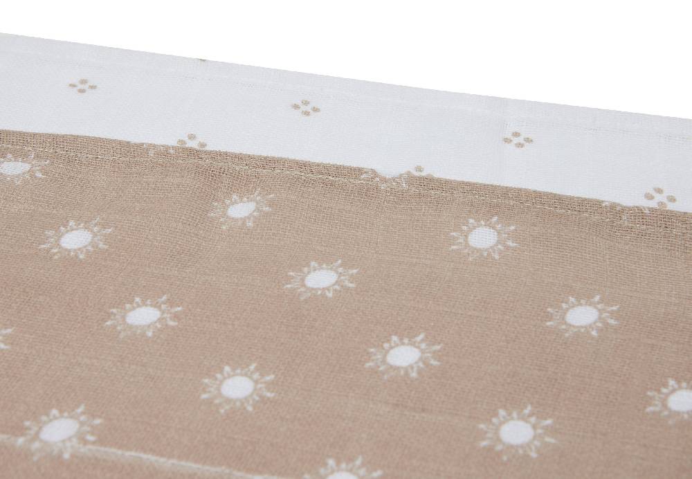 Jollein Spucktuch Hydrophill Pointelle Sun Biscuit GOTS (2pack) Weihnachtsangebot
