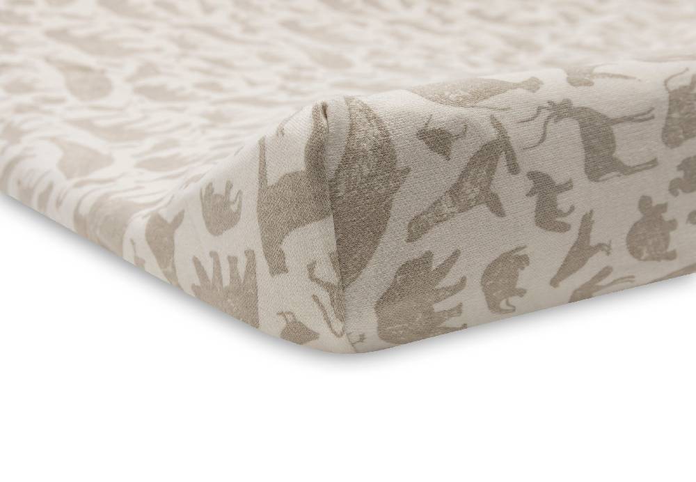 Jollein Wickelauflagenbezug Jersey 50x70cm Animals Nougat VIP-Rabatte