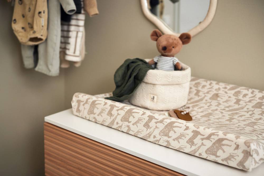 Jollein Wickelauflagenbezug Jersey 50x70cm Animals Nougat VIP-Rabatte