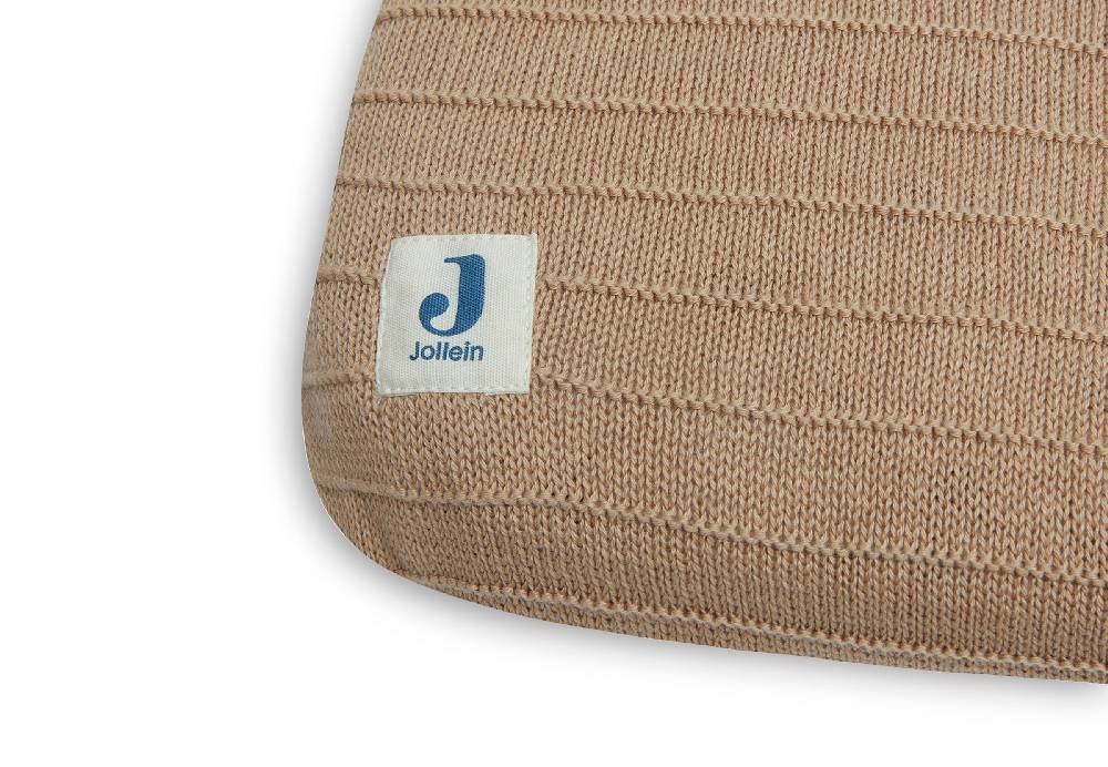 Jollein Wickelauflagenbezug 75x85cm Pure Knit Biscuit GOTS Kostenlose Rückgabe