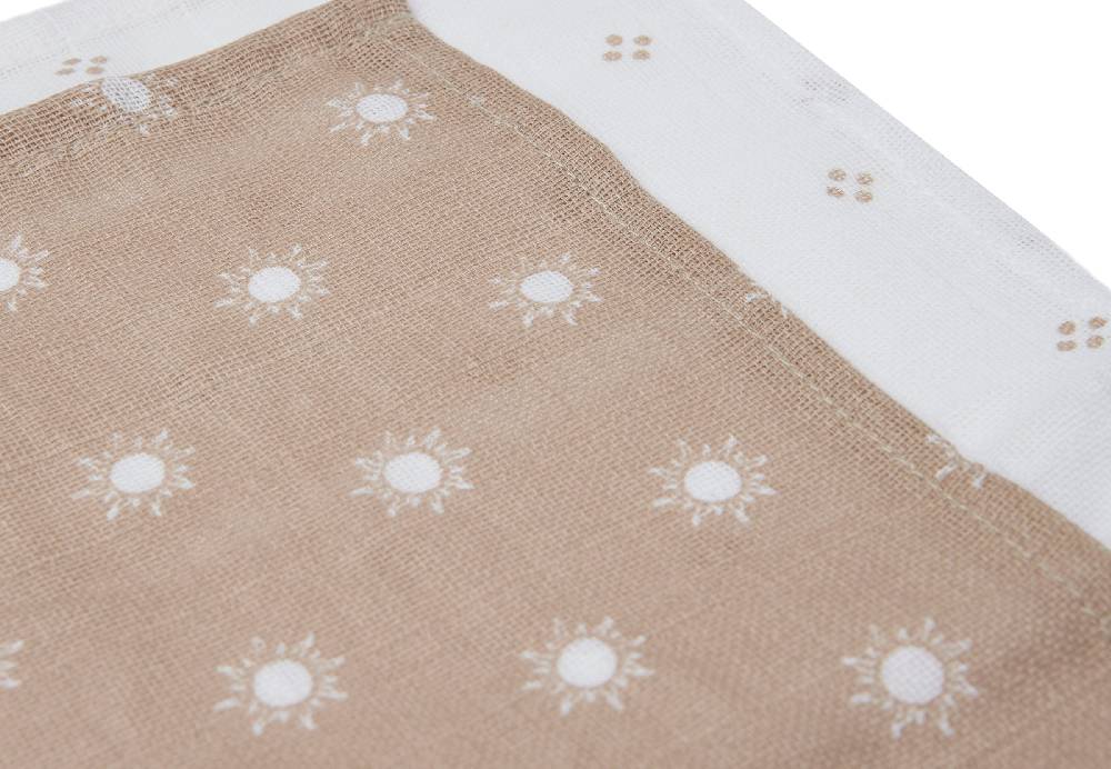 Jollein Spucktuch Musselin Pointelle Sun - Biscuit - GOTS - 2 Stück Bis zu 60% Rabatt