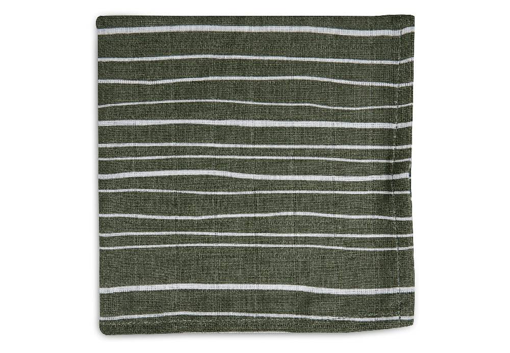 Jollein Spucktücher Hydrophill Stripe Olive Leaf Green GOTS (2p) Vierteljährliche Förderung