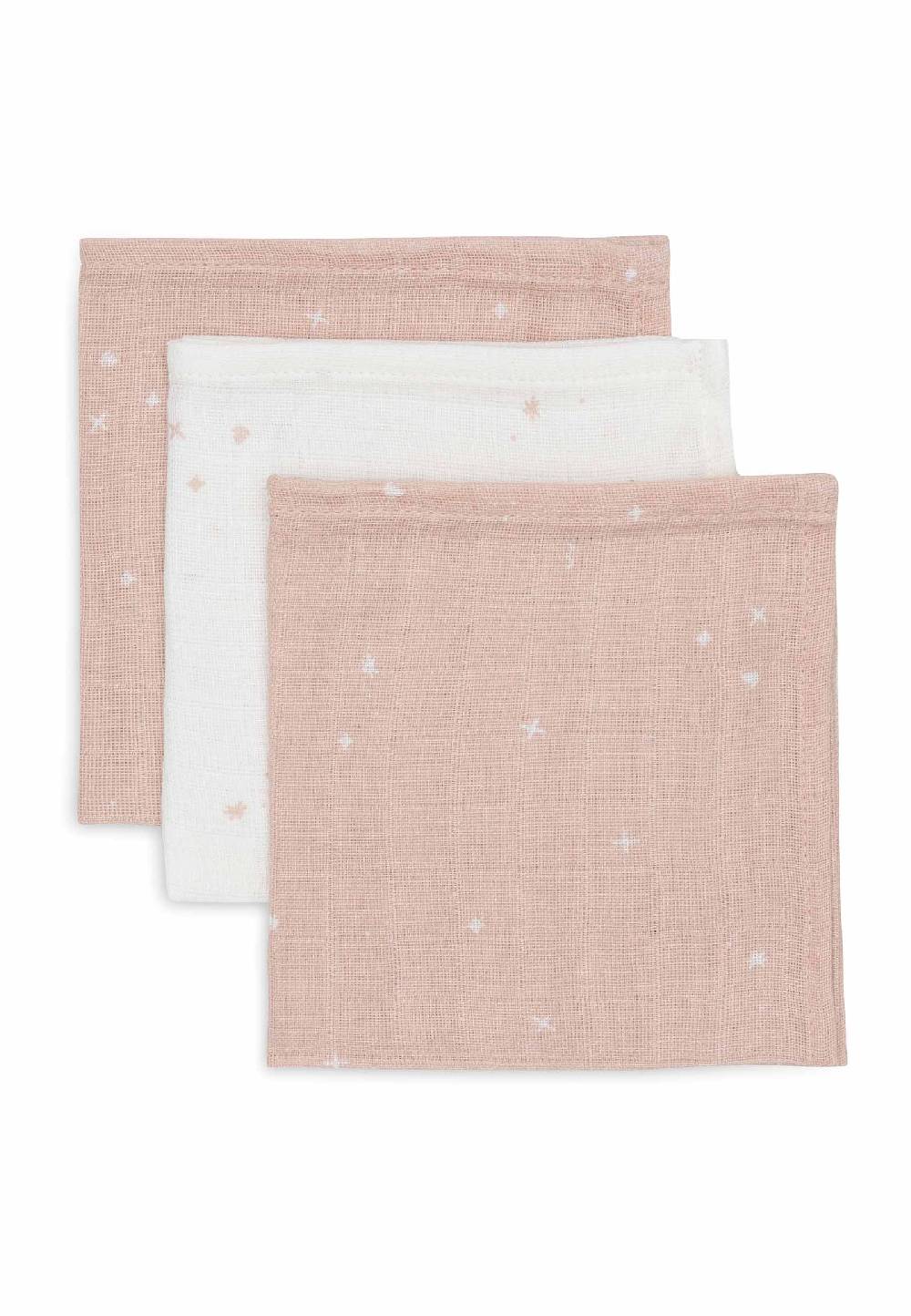 Jollein Spucktücher Hydrophil 31x31cm Twinkling - Wild Rose Fabrikladen