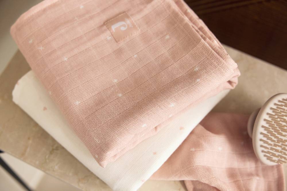 Jollein Spucktücher Hydrophil 31x31cm Twinkling - Wild Rose Fabrikladen