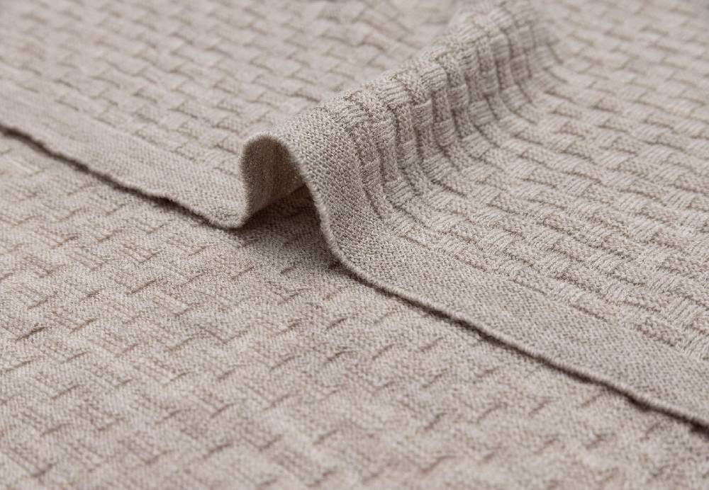 Jollein Decke Wiege 75x100cm Weave Knit Merino wool Funghi zollfrei