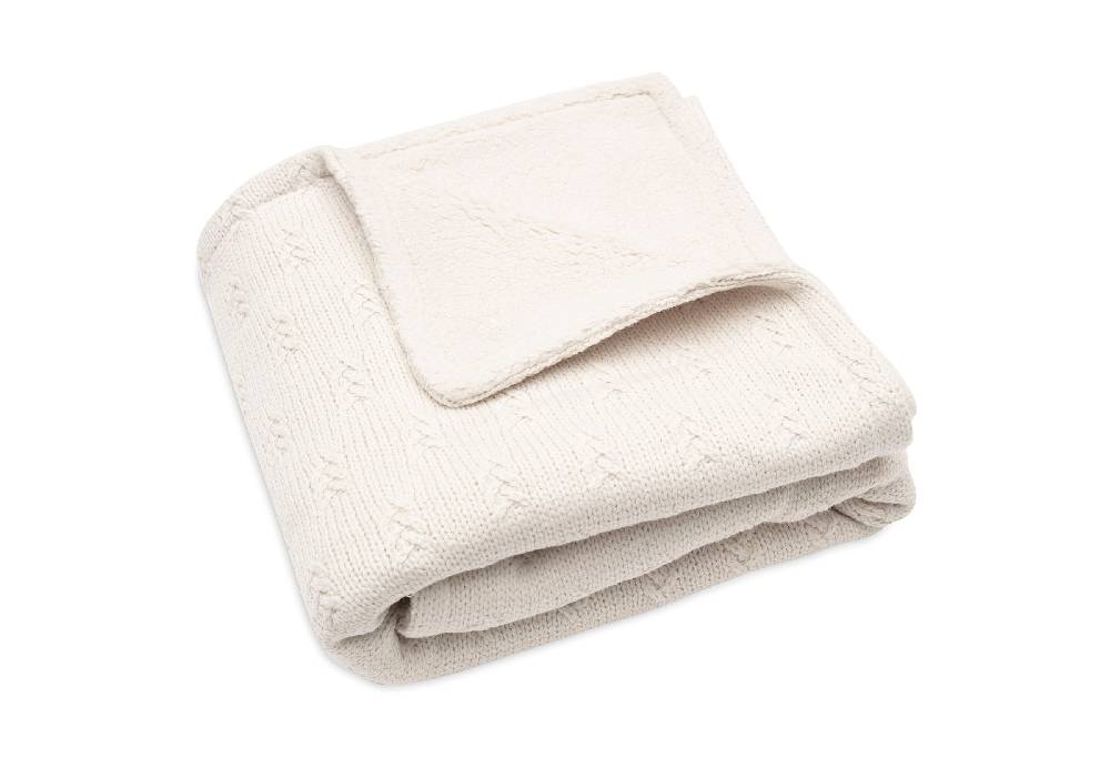 Jollein Decke Wiege 75x100cm Grain Knit Oatmeal/Velvet 2025