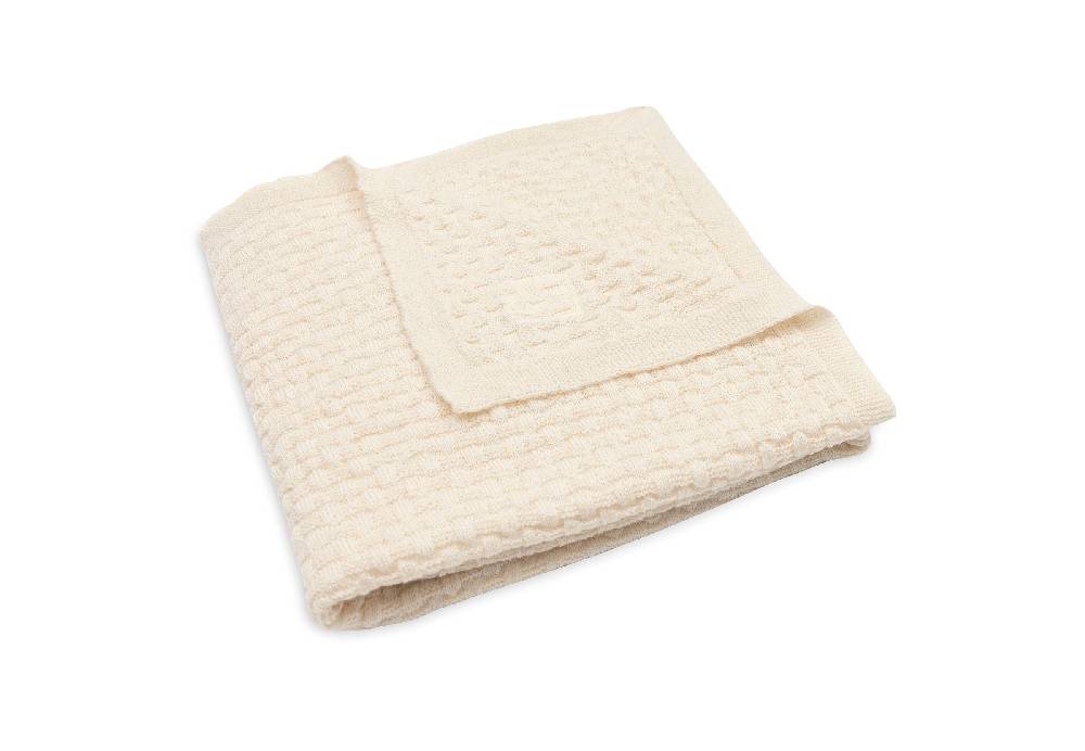 Jollein Decke Wiege 75x100cm Weave Knit Merino wool Oatmeal Online