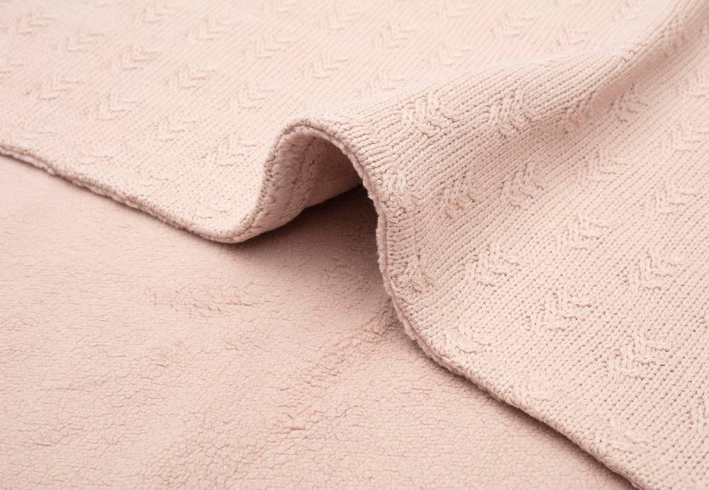 Jollein Decke Wiege 75x100cm Grain Knit Wild Rose/Velvet Verkauf