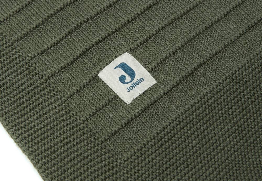 Jollein Decke Wiege 75x100cm Pure Knit Leaf Green GOTS Angebote