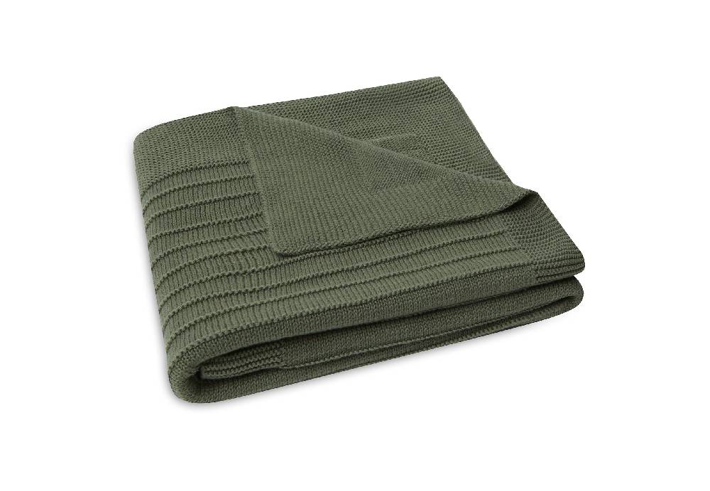 Jollein Decke Wiege 75x100cm Pure Knit Leaf Green GOTS Angebote