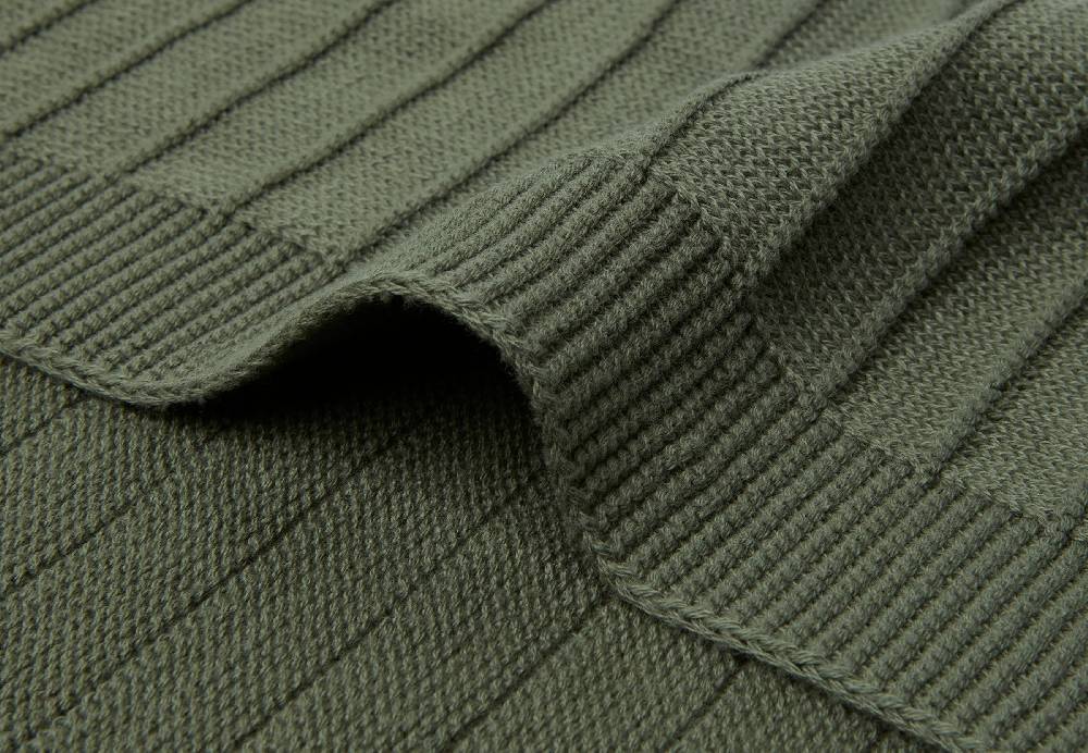 Jollein Decke Wiege 75x100cm Pure Knit Leaf Green GOTS Angebote