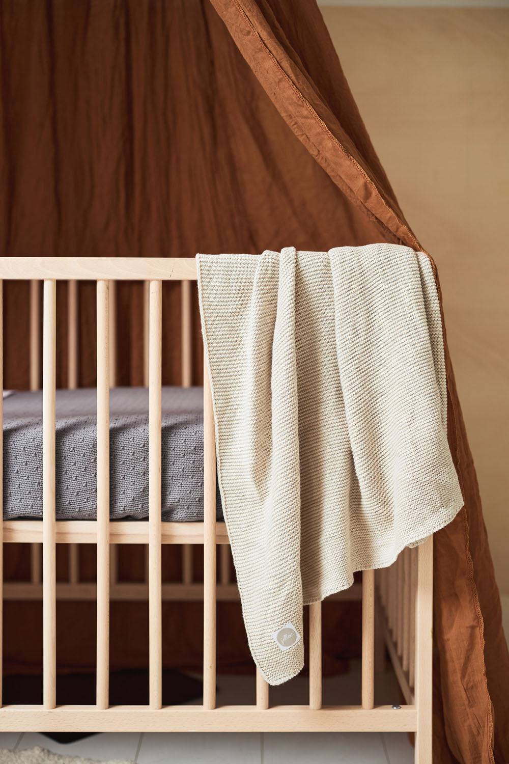 Jollein Decke Kinderbett 100x150cm Basic Knit Nougat Hotsell