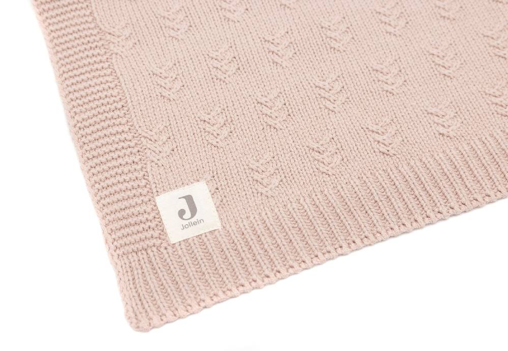 Jollein Decke Wiege 75x100cm Grain Knit Wild Rose Schlussverkauf