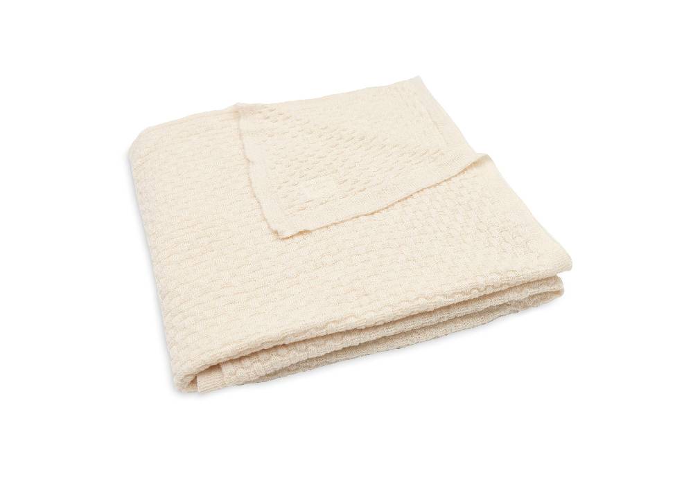 Jollein Decke Kinderbett 100x150cm Weave Knit Merino wool Oatmeal Günstiger Verkauf