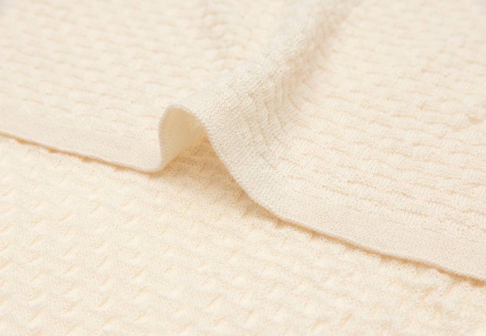 Jollein Decke Kinderbett 100x150cm Weave Knit Merino wool Oatmeal Günstiger Verkauf