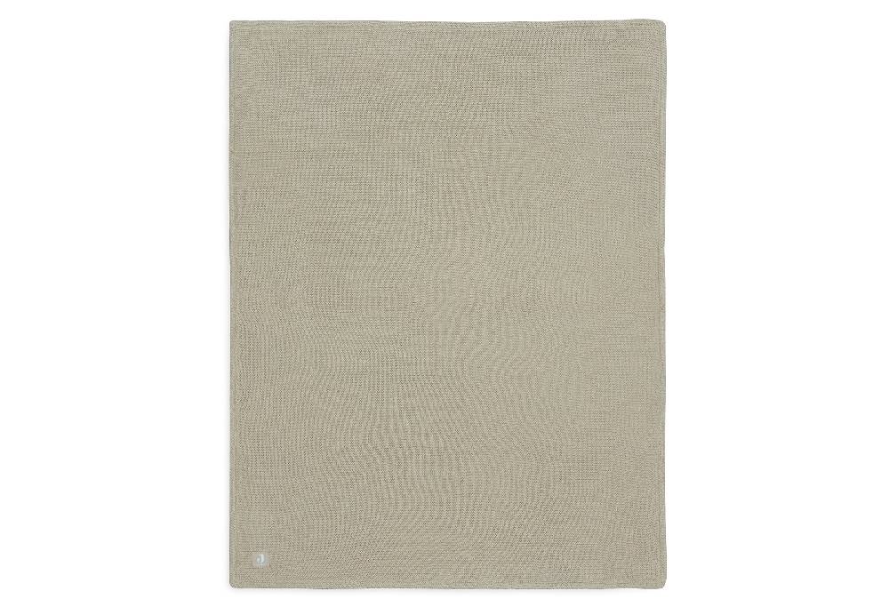 Jollein Decke Wiege 75x100cm Basic Knit Olive Green/Fleece Fabrikverkauf