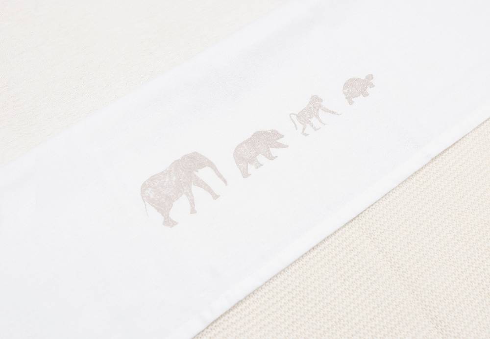 Jollein Bettlaken Kinderbett 120x150cm Animals Nougat Großer Ausverkauf