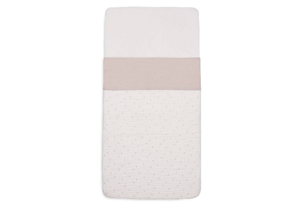 Jollein Bettlaken Kinderbett 120x150cm Slub Nougat
