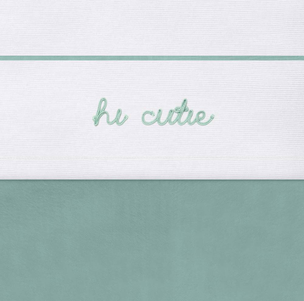 Jollein Bettlaken Wiege 75x100cm Hi cutie Ash Green