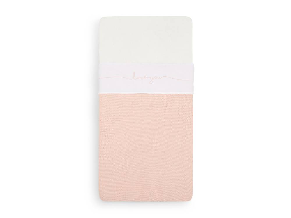 Jollein Bettlaken Wiege 75x100cm Love you Pale Pink Top Angebot