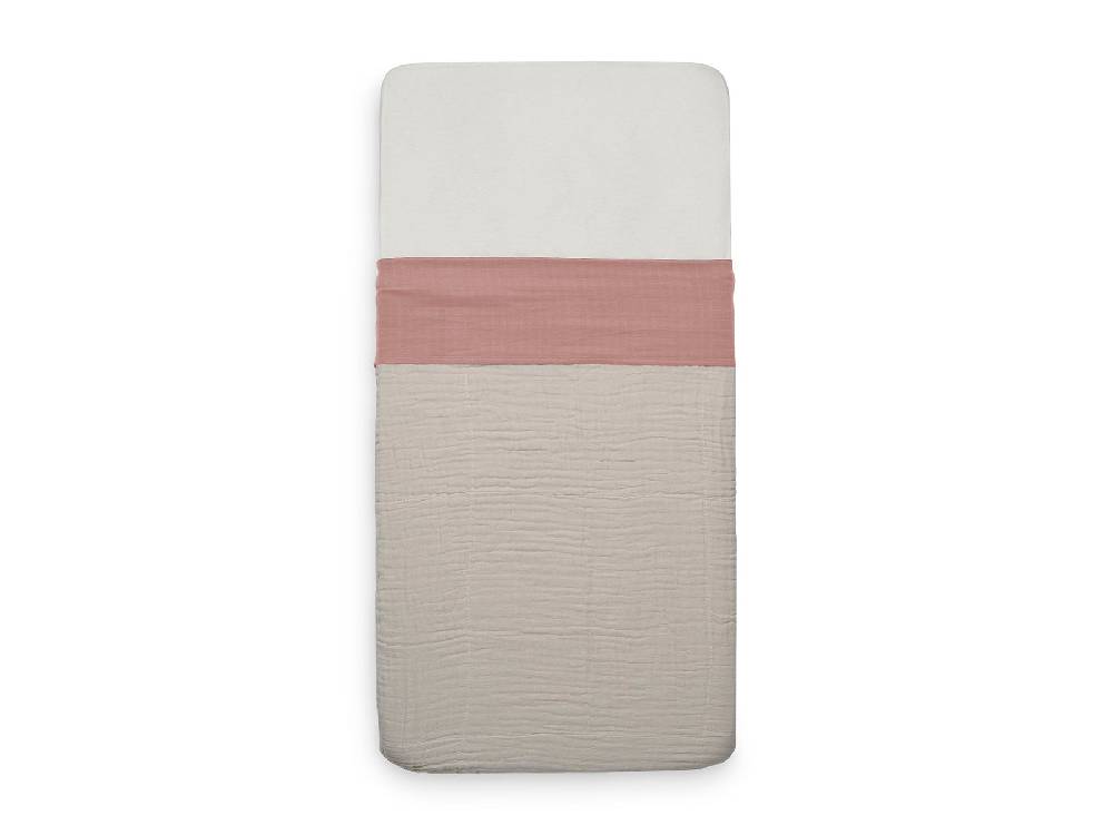 Jollein Bettlaken Wiege 75x100cm Wrinkled Cotton Rosewood Neueste Mode