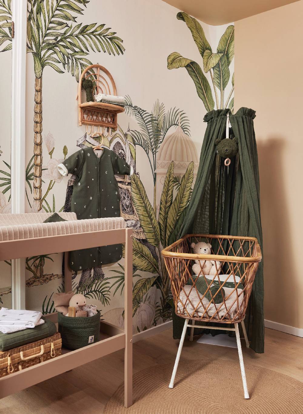 Jollein Betthimmel Vintage 155cm Leaf Green Super Rabatt