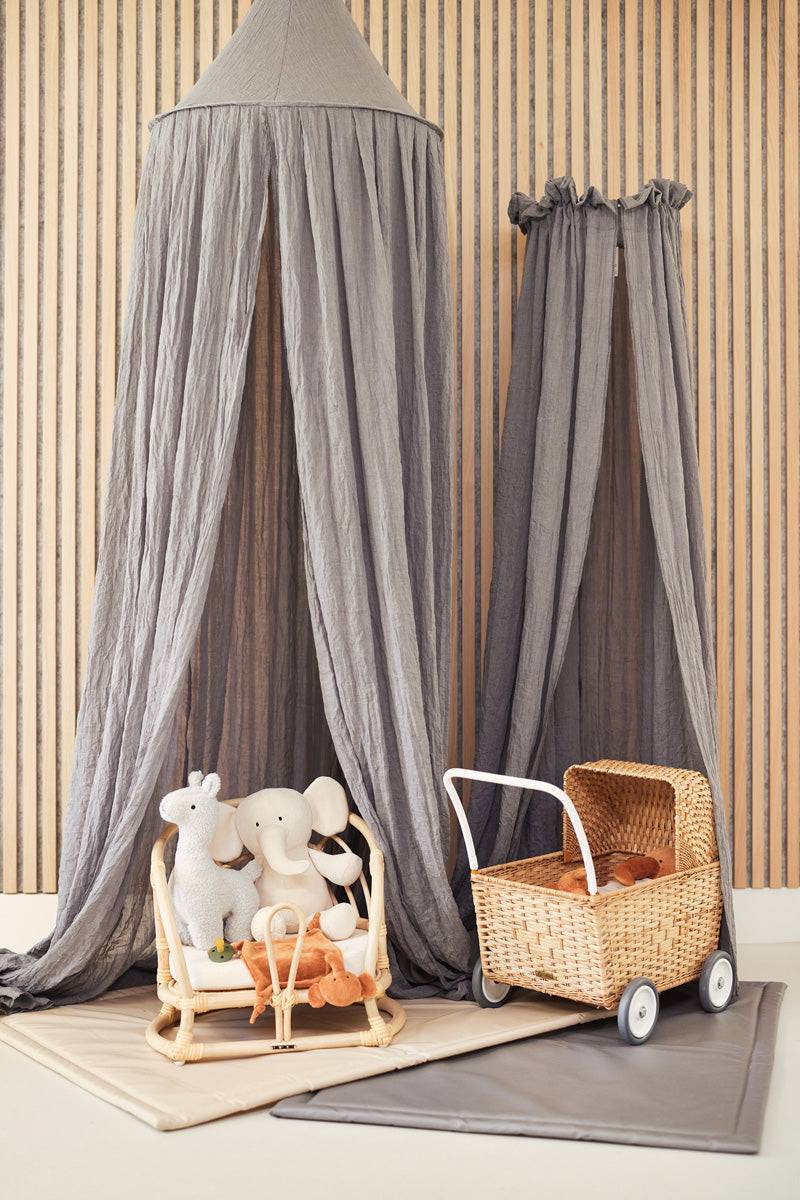 Jollein Betthimmel Vintage 155cm Storm Grey Kostenloser Versand international