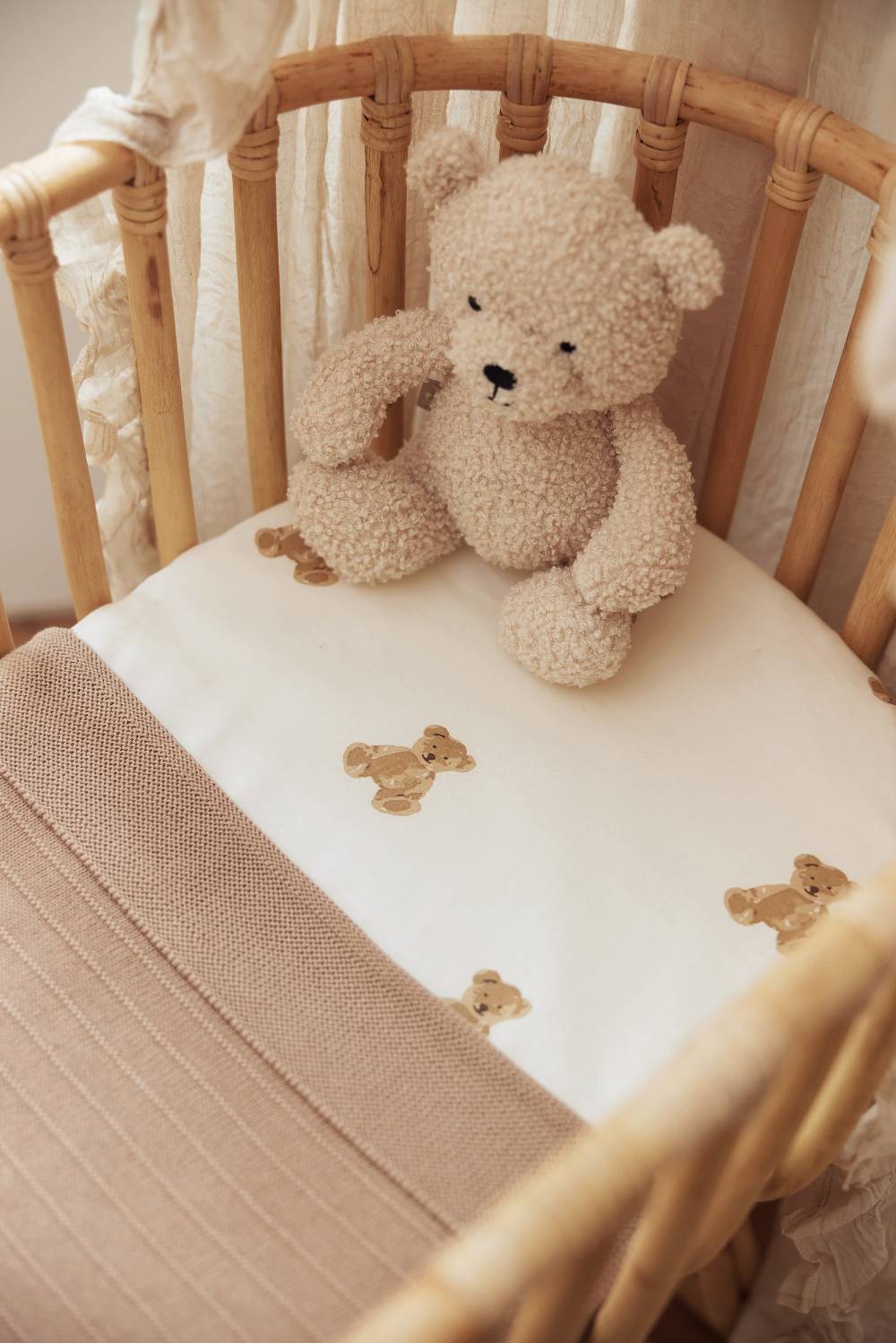 Jollein Spannbettlaken Jersey 40/50x80/90cm Teddy Bear Saisonschlussverkauf