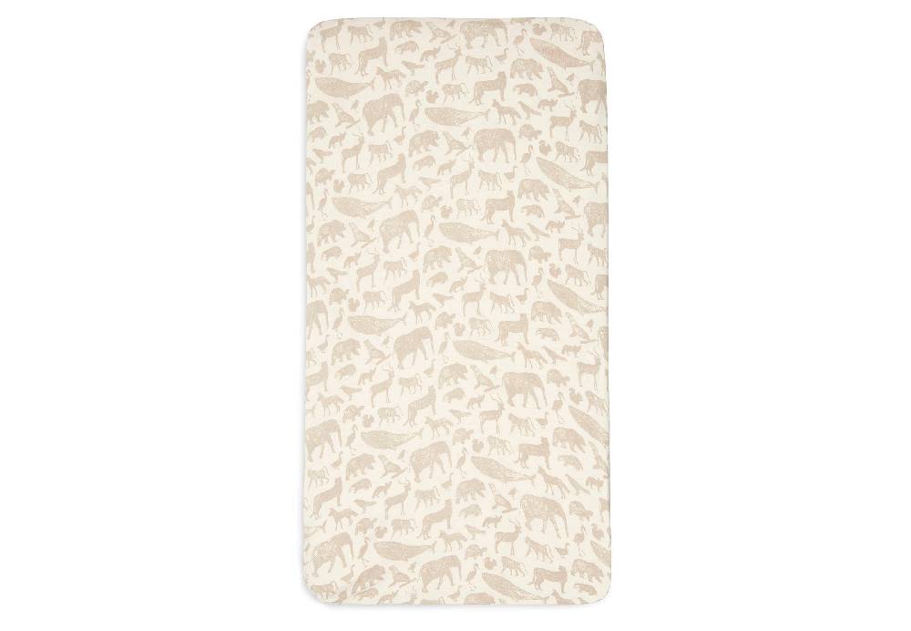 Jollein Spannbettlaken Jersey 70x140/75x150cm Animals Nougat Bestseller