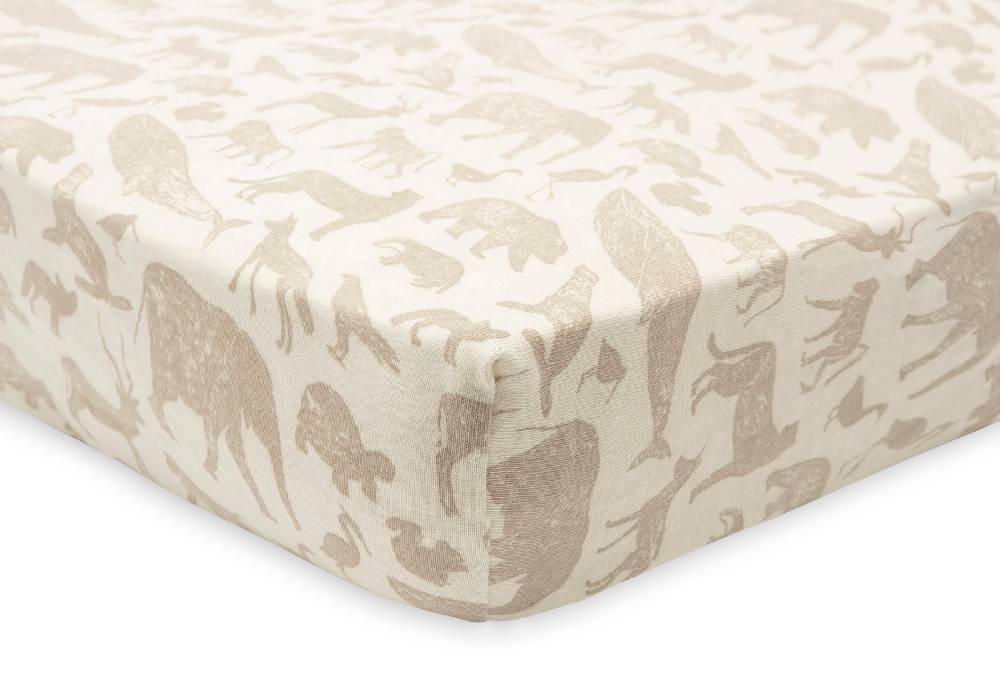 Jollein Spannbettlaken Jersey 70x140/75x150cm Animals Nougat Bestseller