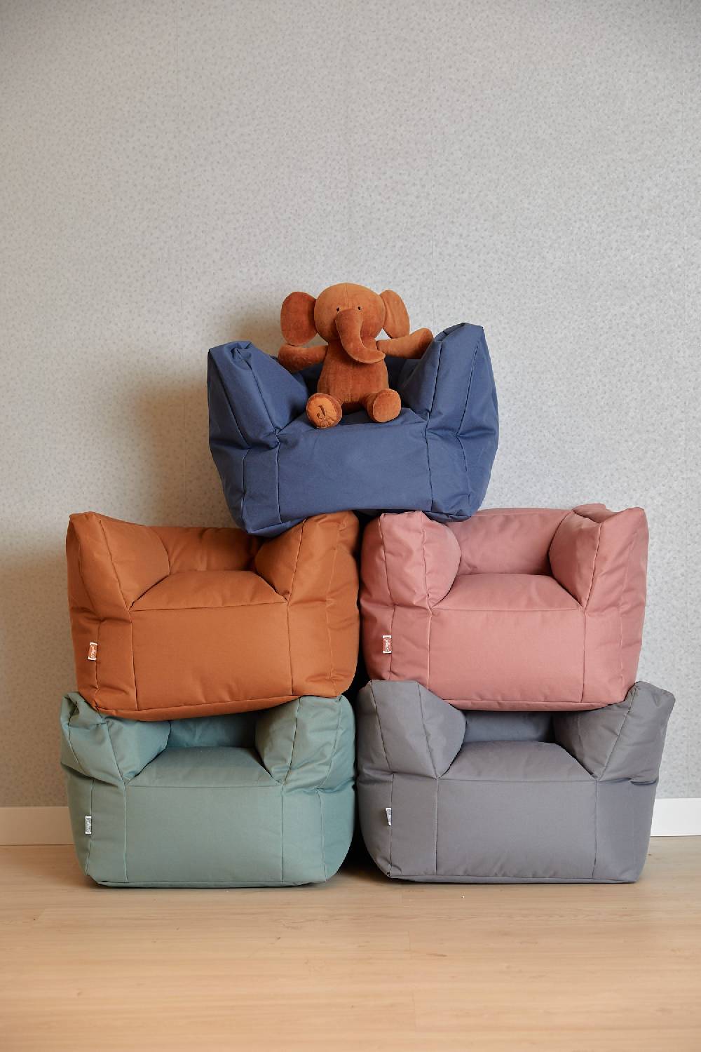 Jollein Kindersessel Sitzsack Storm Grey Zeitbegrenzte Promotion