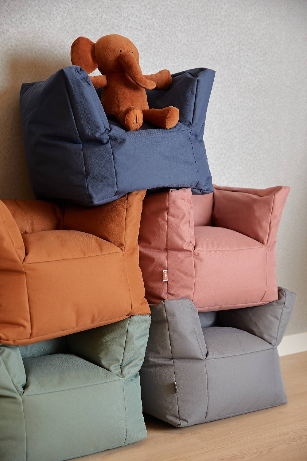 Jollein Kindersessel Sitzsack Storm Grey Zeitbegrenzte Promotion